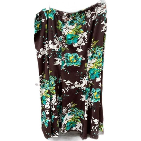 Kim Rogers elastic waist flower print tulip hem XL - Picture 1 of 6